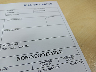 Bil of lading